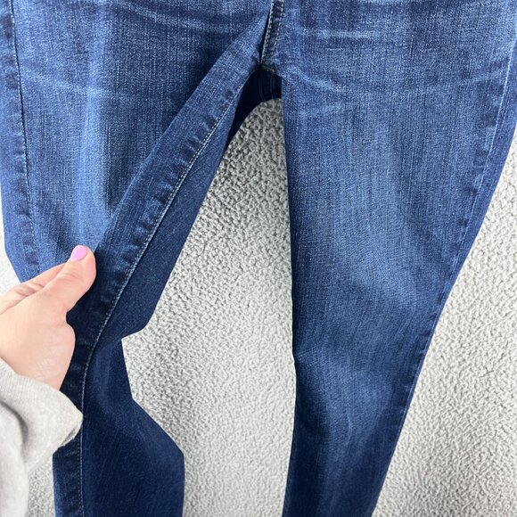 Madewell Medium Wash Buttonfly 9" High-Rise Skinny Blue Denim Jeans Size 28‎ - Picture 10 of 15